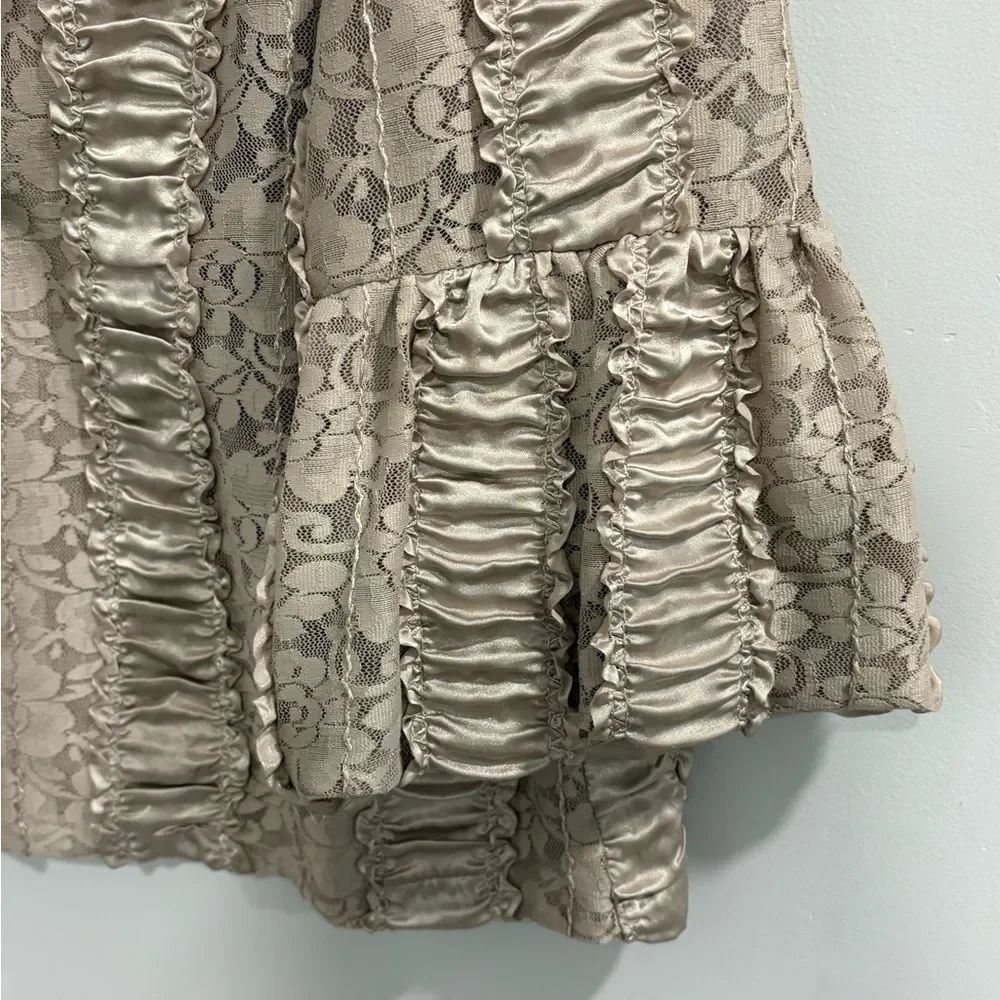 Damee Inc  Lace Ruffle Blazer - Cream
